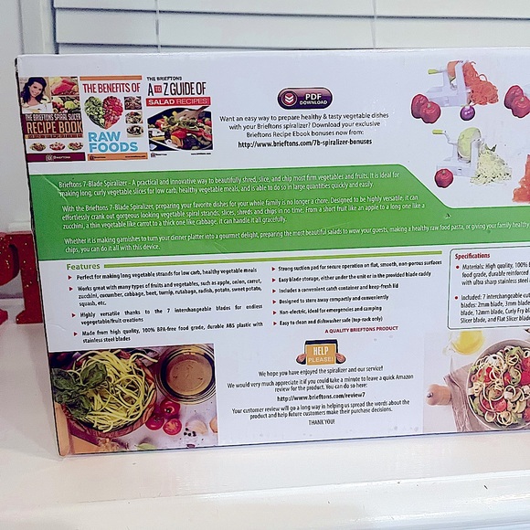 Breiftons 7-Blade Spiralizer endless recipes - Picture 5 of 10